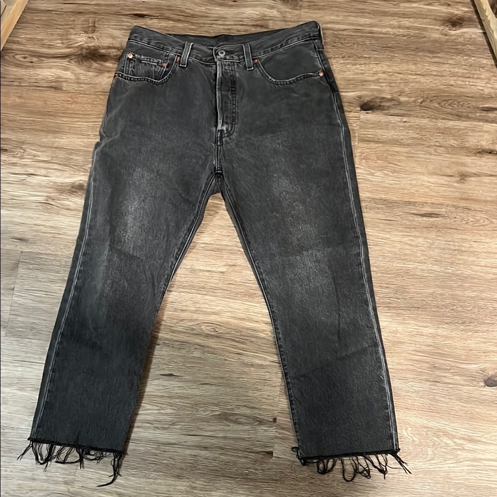 Levi's Black Straight Leg Vintage-Inspired Jeans